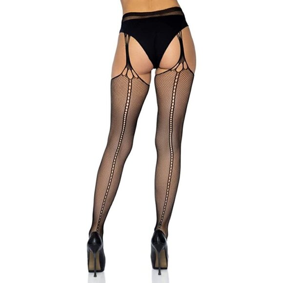 FISHNET Stockings Garter Mesh Lingerie Bodysuit Body Soft BDSM Bondage Cosplay - Picture 9 of 9